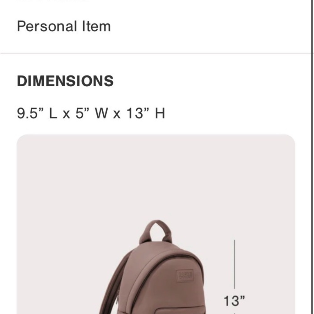 NWT Dagne Dover Small Dakota Neoprene Backpack – Limited Edition Wild Rose Pink - Picture 9 of 9